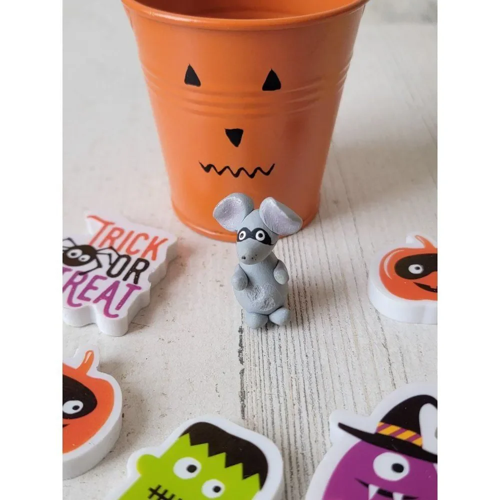 Halloween Frankenstein eraser pumpkin mouse set‎ toy figure